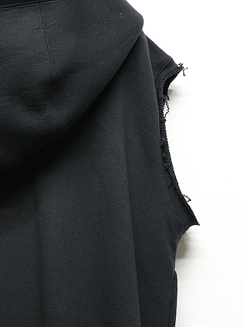 �㴰���nude:masahiko maruyama ���̡���:�ޥ��ҥ��ޥ���/30/7 French Terry OVERSIZED SLEEVELESS HOODIE/Black