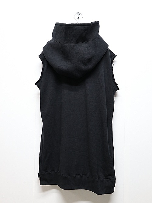 �㴰���nude:masahiko maruyama ���̡���:�ޥ��ҥ��ޥ���/30/7 French Terry OVERSIZED SLEEVELESS HOODIE/Black