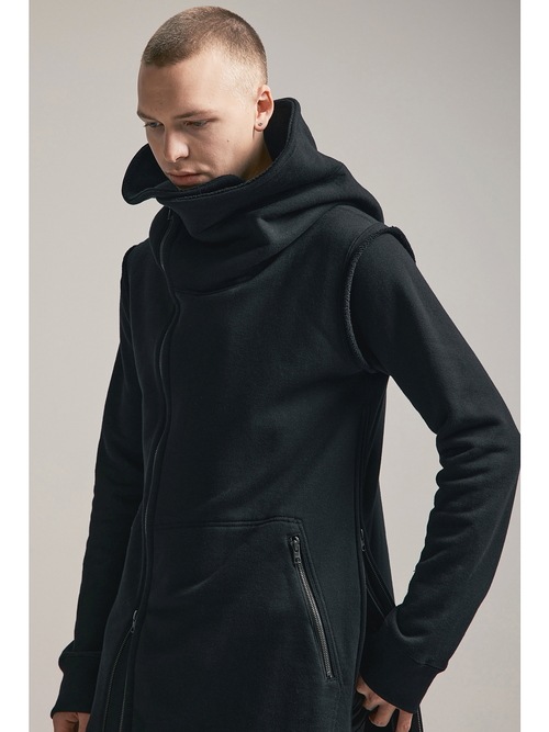 (ͽ)78ͽ/nude:masahiko maruyama ̡:ޥҥޥ/30/7 French Terry OVERSIZED SLEEVELESS HOODIE/Black