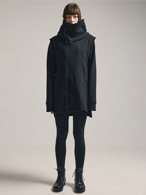 (ͽ)78ͽ/nude:masahiko maruyama ̡:ޥҥޥ/30/7 French Terry OVERSIZED SLEEVELESS HOODIE/Black