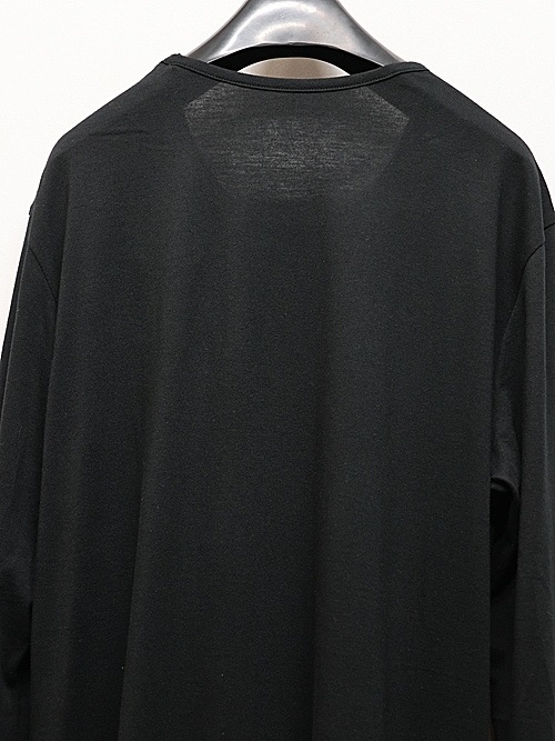 Ground Y�����饦��ɥ磻/C/MO JERSEY CURVED CRAWCORD LONG SLEEVED T-SHIRT/BLACK