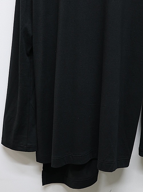 Ground Y�����饦��ɥ磻/C/MO JERSEY CURVED CRAWCORD LONG SLEEVED T-SHIRT/BLACK