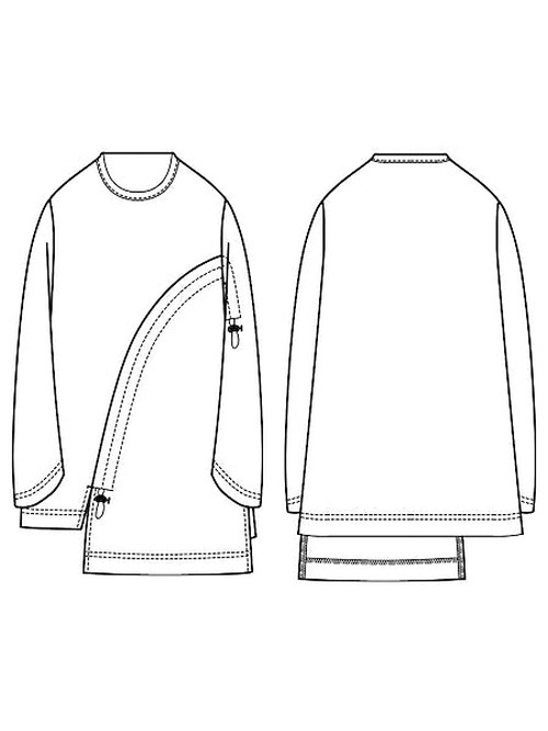 Ground Y�����饦��ɥ磻/C/MO JERSEY CURVED CRAWCORD LONG SLEEVED T-SHIRT/BLACK