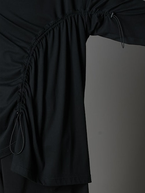 Ground Y�����饦��ɥ磻/C/MO JERSEY CURVED CRAWCORD LONG SLEEVED T-SHIRT/BLACK