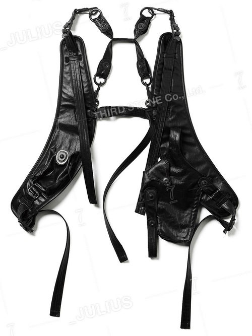 (ͽ����)2��3������ͽ��/JULIUS����ꥦ��/LAMINATED CLOTH VEST3/BLACK