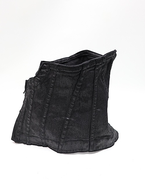 JULIUS����ꥦ��/10oz COATED STRETCH DENIM ACCESSORY3/BLACK