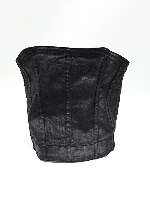 JULIUS����ꥦ��/10oz COATED STRETCH DENIM ACCESSORY3/BLACK