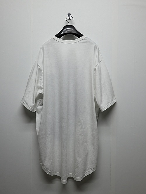 Ground Y�����饦��ɥ磻/JERSEY BLUE FLOWER+30-/COTTON JERSEY ROUND HEM JUMBO SHORT SLEEVED T/WHITE