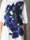 Ground Y�����饦��ɥ磻/JERSEY BLUE FLOWER+30-/COTTON JERSEY ROUND HEM JUMBO SHORT SLEEVED T/WHITE