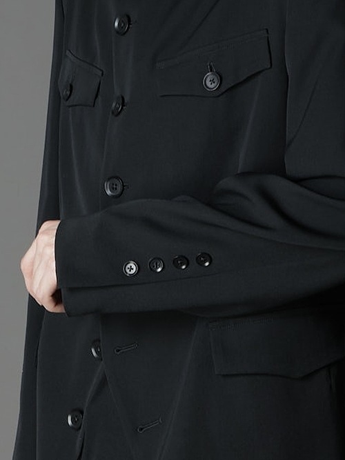 Ground Y�����饦��ɥ磻/W/GABARDINE STAND COLLAR JACKET MENS/BLACK