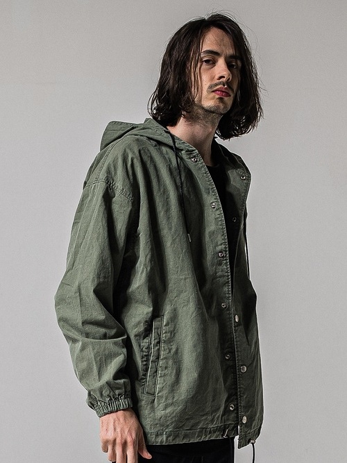 (ͽ���ʡ�3��4������ͽ��/39TH RESOUND CLOTHING���ꥵ����ɥ���������/LOOSE FIT coach hoodie/KHAKI