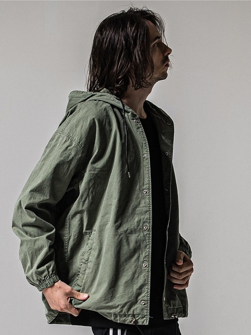 (ͽ���ʡ�3��4������ͽ��/39TH RESOUND CLOTHING���ꥵ����ɥ���������/LOOSE FIT coach hoodie/KHAKI