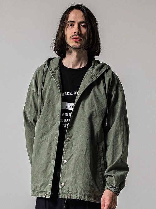 (ͽ���ʡ�3��4������ͽ��/39TH RESOUND CLOTHING���ꥵ����ɥ���������/LOOSE FIT coach hoodie/KHAKI