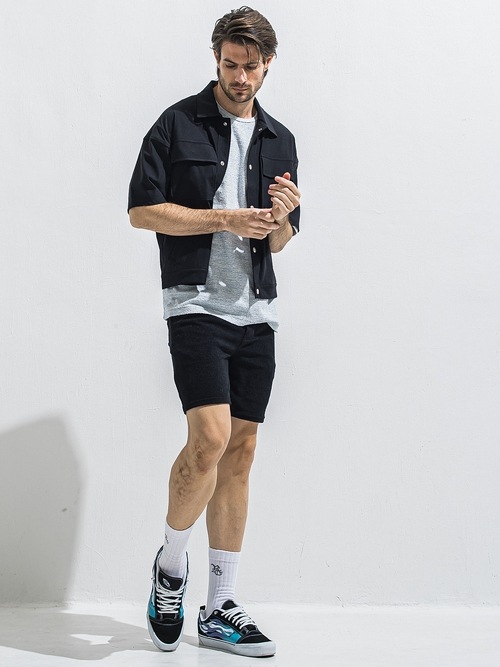 (ͽ���ʡ�5��6������ͽ��/40TH RESOUND CLOTHING���ꥵ����ɥ���������/CPO HALE SHIRTS JK/BLACK