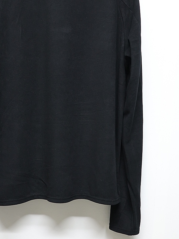 ATTACHMENT�������å�����/VI/PE SMOOTH ZIP-UP HIGHNECK L/S TEE/BLACK