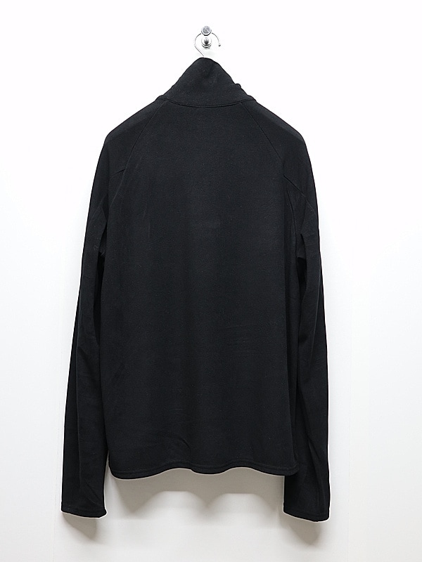 ATTACHMENT�������å�����/VI/PE SMOOTH ZIP-UP HIGHNECK L/S TEE/BLACK