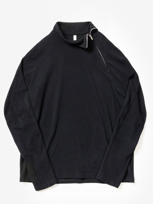 (ͽ���ʡ�8��9������ͽ��/ATTACHMENT�������å�����/VI/PE SMOOTH ZIP-UP HIGHNECK L/S TEE/BLACK