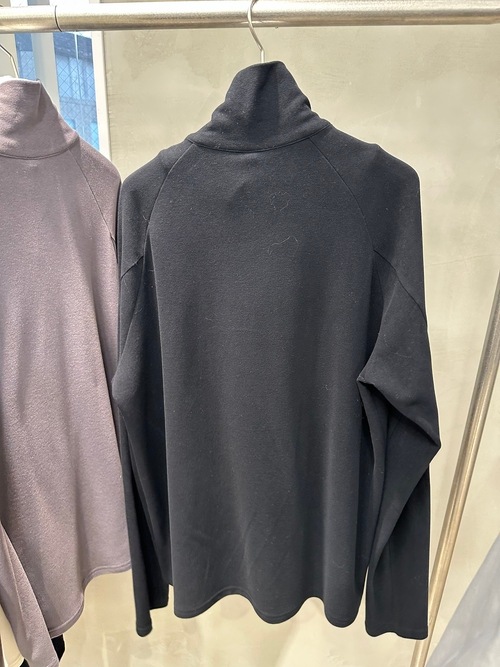 (ͽ���ʡ�8��9������ͽ��/ATTACHMENT�������å�����/VI/PE SMOOTH ZIP-UP HIGHNECK L/S TEE/BLACK