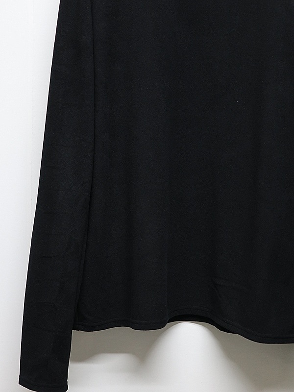 ATTACHMENT�������å�����/VI/PE SMOOTH ZIP-UP HIGHNECK L/S TEE/BLACK