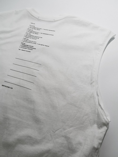 nude:masahiko maruyama ̡:ޥҥޥ/SLEEVELESS BACK PRINT T SHIRT/Off White.