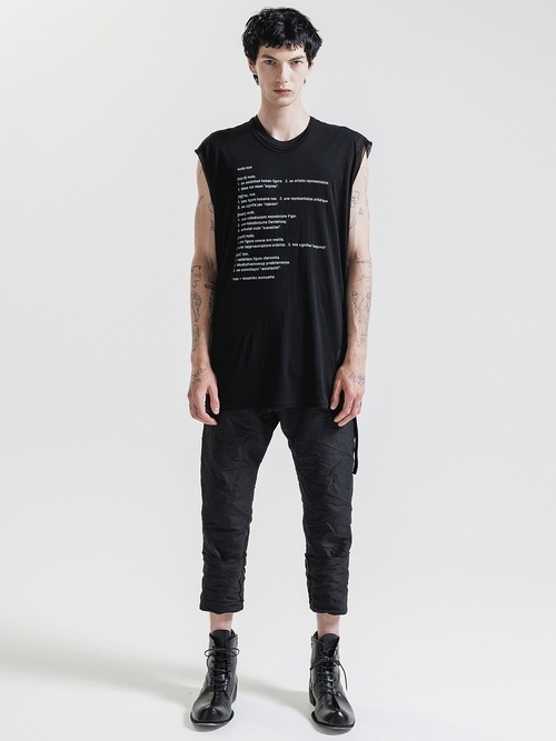 SALE30%OFF/nude:masahiko maruyama ̡:ޥҥޥ/40/-Tencel Jersey OVERSIZED SLEEVELESS T SHIRT - PRINT/Black