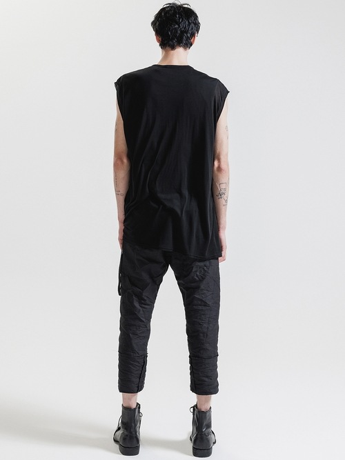 SALE30%OFF/nude:masahiko maruyama ̡:ޥҥޥ/40/-Tencel Jersey OVERSIZED SLEEVELESS T SHIRT - PRINT/Black