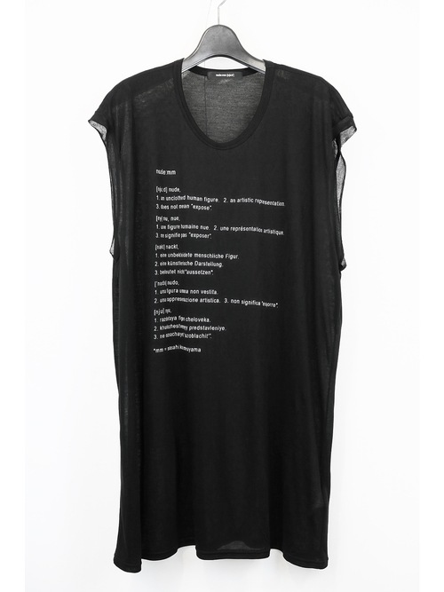 SALE30%OFF/nude:masahiko maruyama ̡:ޥҥޥ/40/-Tencel Jersey OVERSIZED SLEEVELESS T SHIRT - PRINT/Black
