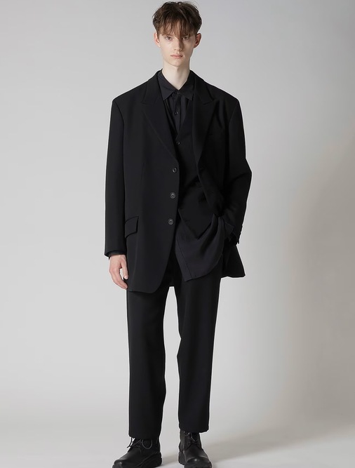 Yohji Yamamoto���襦����ޥ��/�����ߡ������ 3�եԡ���JKT/BLACK