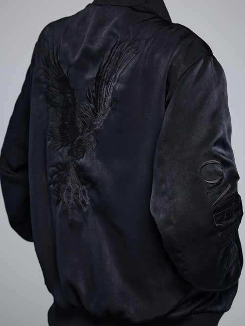THE ONENESS�������ͥ�/RePE Satin Bomber Jacket/BlackBlack