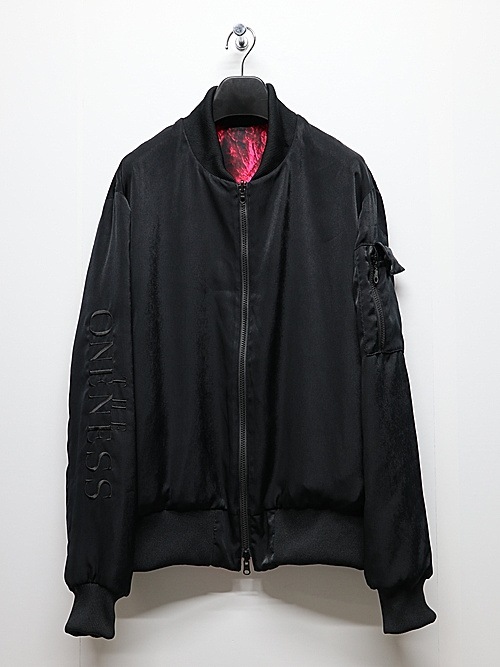 THE ONENESS�������ͥ�/RePE Satin Bomber Jacket/BlackBlack
