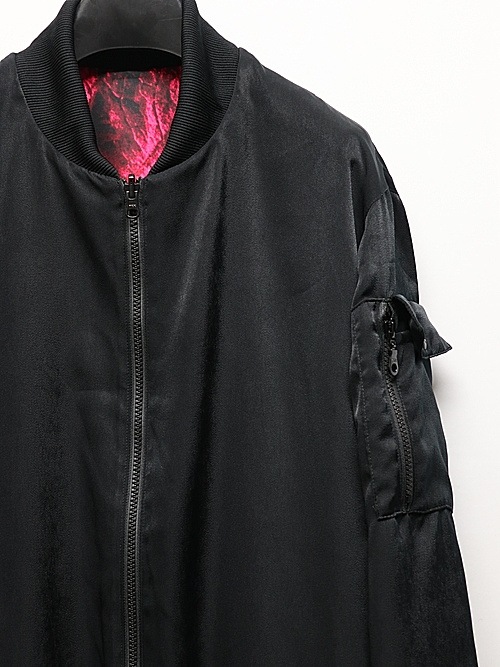 THE ONENESS�������ͥ�/RePE Satin Bomber Jacket/BlackBlack