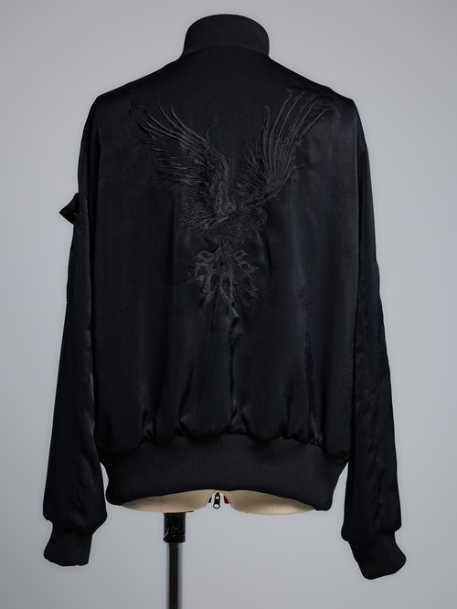 THE ONENESS�������ͥ�/RePE Satin Bomber Jacket/BlackBlack