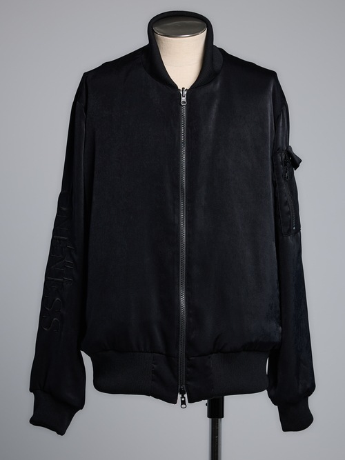 THE ONENESS�������ͥ�/RePE Satin Bomber Jacket/BlackBlack