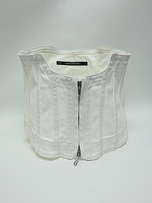 JULIUS����ꥦ��/10oz COATED STRETCH DENIM ACCESSORY3/OFF WHITE