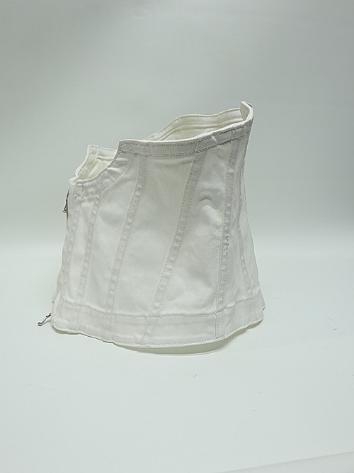 JULIUS����ꥦ��/10oz COATED STRETCH DENIM ACCESSORY3/OFF WHITE