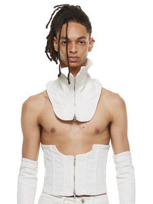 (ͽ����)1��2������ͽ��/JULIUS����ꥦ��/10oz COATED STRETCH DENIM ACCESSORY3/OFF WHITE��