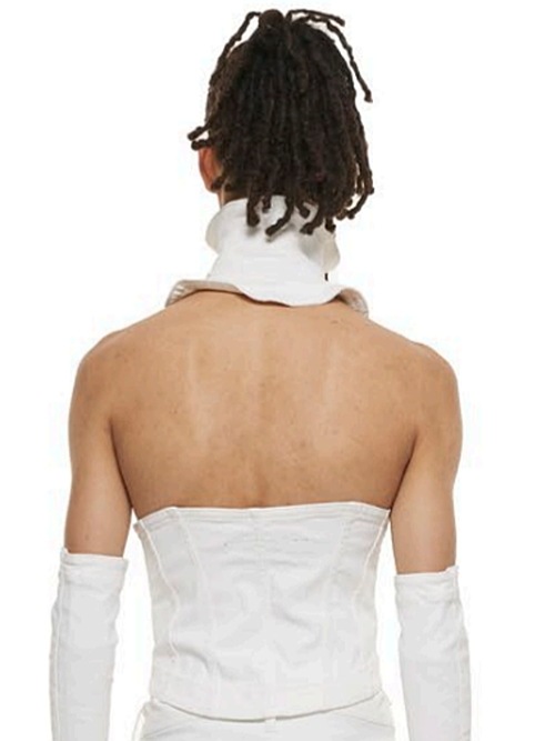 (ͽ����)1��2������ͽ��/JULIUS����ꥦ��/10oz COATED STRETCH DENIM ACCESSORY3/OFF WHITE��