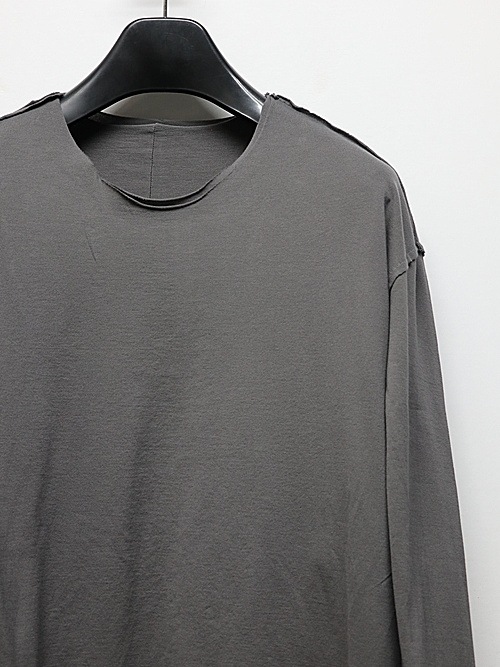 ATTACHMENT�������å�����/80/2 PIMA CO JERSEY SLIM FIT LAYERED L/S TEE/D.GRAY