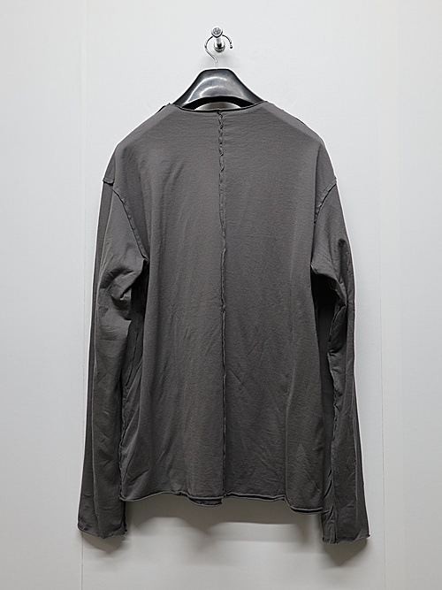 ATTACHMENT�������å�����/80/2 PIMA CO JERSEY SLIM FIT LAYERED L/S TEE/D.GRAY