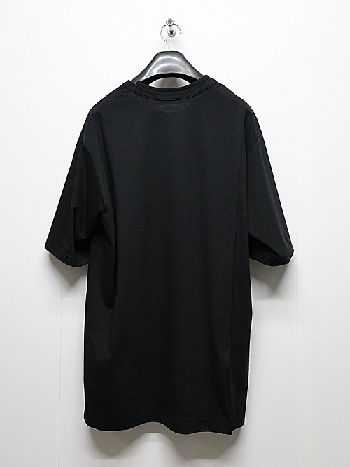 Ground Y�����饦��ɥ磻/JERSEY BLUE FLOWER+30-/COTTON JERSEY MIX T-SHIRT/BLACK