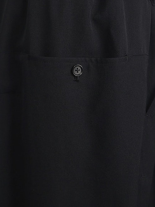 Ground Y�����饦��ɥ磻/W/GABARDINE WRAP PANTS/BLACK
