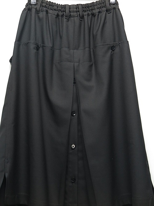 Ground Y�����饦��ɥ磻/W/GABARDINE WRAP PANTS/BLACK