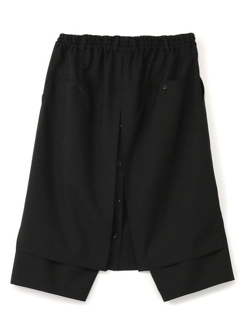 Ground Y�����饦��ɥ磻/W/GABARDINE WRAP PANTS/BLACK