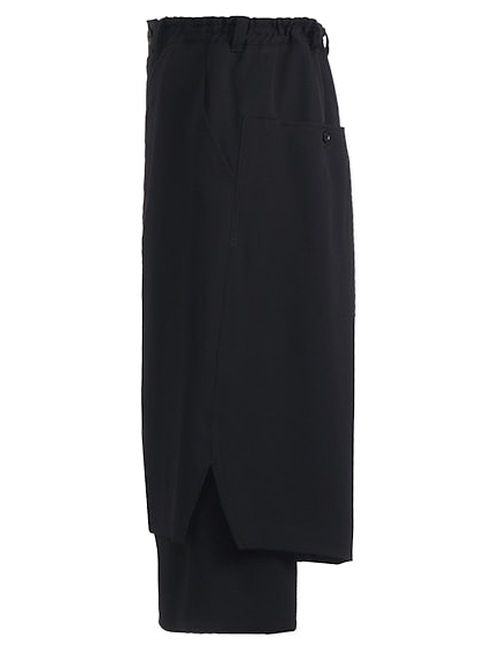 Ground Y�����饦��ɥ磻/W/GABARDINE WRAP PANTS/BLACK