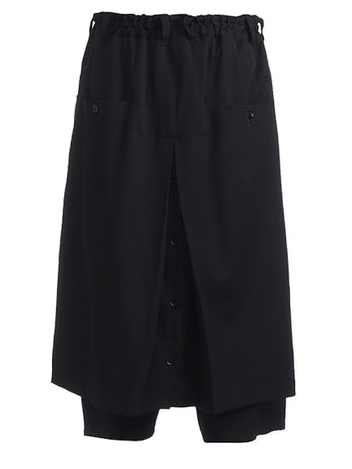 Ground Y�����饦��ɥ磻/W/GABARDINE WRAP PANTS/BLACK