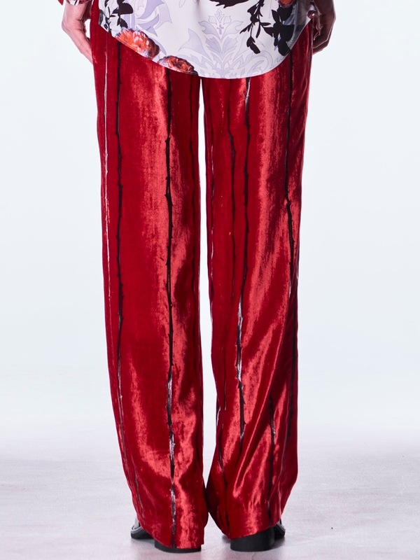 (ͽ���ʡ�10������11������ͽ��/kiryuyrik������奦����奦/TOGE Velvet Wide Slacks/Red