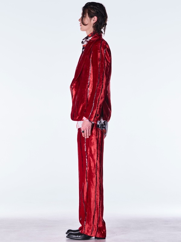 (ͽ���ʡ�10������11������ͽ��/kiryuyrik������奦����奦/TOGE Velvet Wide Slacks/Red