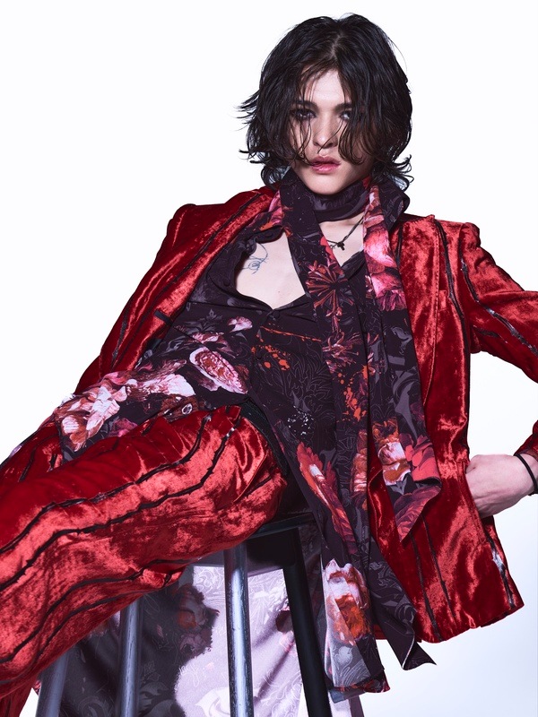(ͽ���ʡ�10������11������ͽ��/kiryuyrik������奦����奦/TOGE Velvet Wide Slacks/Red