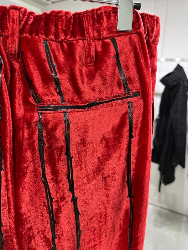 (ͽ���ʡ�10������11������ͽ��/kiryuyrik������奦����奦/TOGE Velvet Wide Slacks/Red