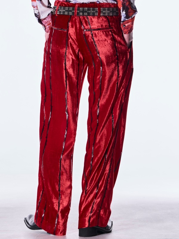 (ͽ���ʡ�10������11������ͽ��/kiryuyrik������奦����奦/TOGE Velvet Wide Slacks/Red